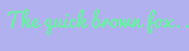 Image with Font Color 6EECAA and Background Color B2B1F0